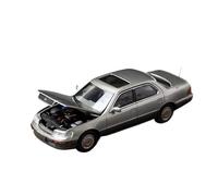 YLQERZ Scale Die-Cast Metal For Lexus LS400 1:64 Low-lying Fine Works Alloy Car Model With Open Hood White For Vehicles Fans(Low lying silver)