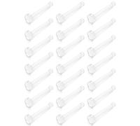 Ylqjksk 20G 2.5mm Clear Nose Rings Studs Straight Bone Shaped Piercing Retainers for Sports, & Work - Plastic Invisible Nose Piercing Jewelry