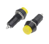 YLQUXEUV 10PCS Momentary yellow PBS-11A 12mm Push Button Switch Latching Switchs 1A 250V AC 2PIN PBS-11B