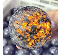 YLQUXEUV Stone Powerful Wicca Crystals and Flame Stones Sphere Spiritual Witchcraft (Size : 40-50mm)