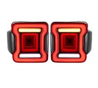 Ylrng For Wrangler JK 2007-2017 2x LED Tail Lights Replacement Brake Lamp Reverse Daytime Running Lights Car Tail Lights Assembly Rear Brake Lights Tail lights(Red A)