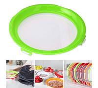 YLSZHYR Food Preservation Tray,Stacking Food Storage Trays with Stretch Cover,Reusable Save Space and Keep Food Fresh,Food Storage Containers(Round Green)