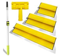 YLTOLOO Drywall Skimming Blade Set, Stainless Steel 10”+16”+24” Skimming Blade, 25”-56” Adjustable Length Extension Rod & Angle Holder, Drywall Finishing Tools for Plasterboard and Wallboard