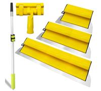 YLTOLOO Drywall Skimming Blade Set, Stainless Steel 10”+16”+24” Skimming Blade, 25”-56” Adjustable Length Extension Rod & Angle Holder, Drywall Finishing Tools for Plasterboard and Wallboard