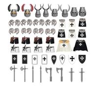 YLtremker Medieval War Armour Weapons Building Blocks, Custom Knight War Horse Armour Model Medieval Weapons Pack Toy for Mini Figures