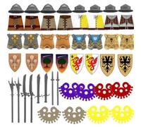 YLtremker Medieval War Armour Weapons Building Blocks for Mini Figures, Custom Medieval War Horses Armour Weapons Pack Model Toy