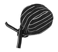 Ylucky Unisex Chef's Bandana Skull Hat Waiter Work Cap Elastic Canvas Skull Cap Catering Baker Attendant Kitchen Restaurant Cook Headwear Sports Headwear Black White Stripes