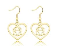 YLWJSP Dice Jewelry Dungeons and Dragons Dungeon Master Inspired Earrings Necklace Gift for DND Gamers, Metal, stainless steel