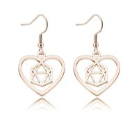 YLWJSP Dice Jewelry Dungeons and Dragons Dungeon Master Inspired Earrings Necklace Gift for DND Gamers, Metal, stainless steel