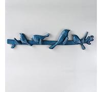 YLWX 3D Bird Coat Rack Hangers Wall Mount Resin Decorative Hook Heavy Duty Kitchen Mudroom Clothes Rack for Purse Key Holder (Color : Blue, Size : 4)