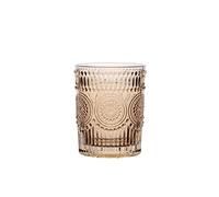 YLWX European Style Gold Relief Clear Glass Toothbrush Holder Retro Wash Cup Light Luxury Couple Mouthwash Cup Hotel Toothbrush Cup Water Cup (Color : Amber 270ml)