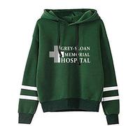 YLWX Grey's Anatomy Hoodies Mens and Womens Printed Pullover Sweatshirt Grey-Sloan Memorial Hospital,Green-M