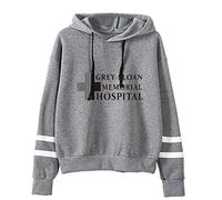 YLWX Grey's Anatomy Hoodies Mens and Womens Printed Pullover Sweatshirt Grey-Sloan Memorial Hospital,Grey-XL