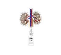YLWX Organ Band-aid Kidney Badge Reel Buckle Easy-to-pull Retractable Badge Holders Doctors Nursing Badge Reel (Color : Kidney*2)