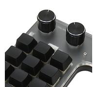 Ylwxzenith 12 Key 3 Knob Mechanical Keyboard, Red, Ergonomic, Customizable Buttons, Knobs, Compatible with Glass panes Vista OS X, Ideal for Gaming and Office (Wireless BT(Inbuilt Battery Included))