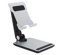 Ylwxzenith Adjustable Metal Phone Stand Foldable Universal Mount for Smartphones and Tablets Silver Black