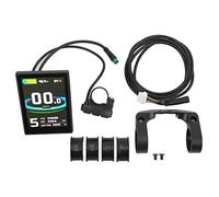 Ylwxzenith Electric Bike LCD Display Meter for KT Controller, 24V 36V 48V Compatible, Five Wire Digital Communication, Data Visualization, Parameter Adjustment, Intelligent Power Monitoring