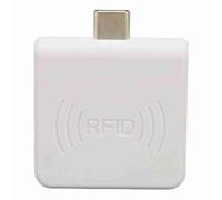 Ylwxzenith ID Mobile Phone Card Reader with Type C Interface, 125Khz Portable Card Reader, Durably ABS Material, Compatible with Phones (White)