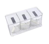 Ylwxzenith Japanese Seasoning Box, Wall Hanging Pots, Large Capacity Condiment Container with Automatic Opening Closing Mechanism, Space Saving Plastic Jars