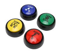 Ylwxzenith Training Buttons Set of 4, Interactive Dog Communication Buttons, Durably ABS Material, 4 Modes for Going Out, Drinking, Asking, Eating, Small Portable Size, Built in