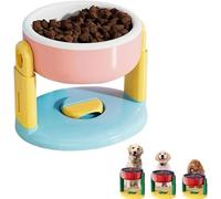 YLXGG Liftable Suction Cup Pet Bowl, Adjustable Height Food and Water Dish for Cat Dog, Raised Cat Bowls with Non-Slip Stand, Pet Food and Water Bowl Set, Elevated Food Dish Holder, Dog Feeding Bowls