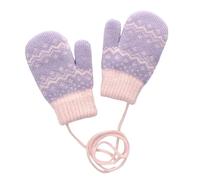 YLYMWJ Baby Toddler Gloves On String Cute Winter Warm Knitted Magic Mittens Lined Fleece Thermal Mittens Gifts for Kids 2 3 4 5 Y