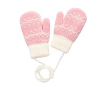YLYMWJ Baby Toddler Gloves On String Cute Winter Warm Knitted Magic Mittens Lined Fleece Thermal Mittens Gifts for Kids 2 3 4 5 Y