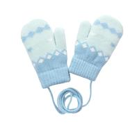 YLYMWJ Baby Toddler Gloves On String Cute Winter Warm Knitted Magic Mittens Lined Fleece Thermal Mittens Gifts for Kids 2 3 4 5 Y