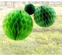 YLY's love Paper Honeycomb Ball Decoration 15 Pieces 8 cm 15 cm 20 cm Paper Honeycomb Balls Pompom Decoration for Hanging Tissue Paper for Birthday Wedding Party Bridal Showers Home Decoration (Green
