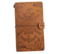 YLYSLFC Leather Notebook,Vintage Refillable Notebook Yamba's Pirate's Notebook With 72 Pages 7.87×4.72 Inches Travelers Notebook Insert For Men And Women.
