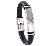 YLYYJ Brigid's Cross Bracelet for Men Women,St Brigids Cross Leather Wristband Stainless Steel Irish Celtic Bracelets Christian Talisman Jewelry Gift for Him Her, Metal, Agate