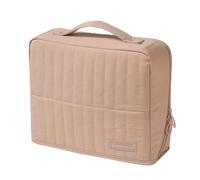 YLYZ Standing Makeup Bag with Compartments, Large Capacity Travel Makeup Bags for Women, Makeup Brush Bag Organizer Waterproof Cosmetic Bags, Pink