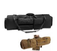 YLZBA 39 Inch Soft Padded Rifle Cases, Tactical Long Gun Bag Combat Rifle Bags Rifle Backpack for Hunting Shooting Range Firearm Transportation(Black)