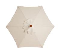 YLZBA 6 Arms Sun umbrella replacement cover,Anti-ultraviolet,Waterproof Outdoor umbrella replacement fabric 2m 2.7m 3m Garden Parasol Canopy Cover(White,3M)