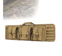YLZBA Double Rifle Case Bag,Outdoor Tactical Gun Case Rifle Backpack Gun Bag for Hunting Shooting Range Firearm Transportation with Pistol and Magazine Storage(Khaki,93cm/36.6in)