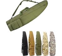 YLZBA Long Gun Case for Shotgun or Rifle,Soft Padded Case Rifle Case Tactical Gun Bag,Fishing Rod Bag Backpack,Sport Shooting Range Carry Case Storage with 4 Pouches(Green,100cm/39.4in)