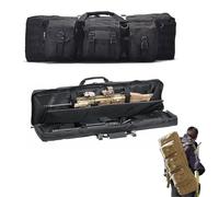YLZBA Outdoor Long Rifle Case Tactical Gun Bag,Soft Padded Case Hunting Shooting Carry Case Heavy Duty Rifle Bag for Range Sports Storage and Transport(Black,93cm)