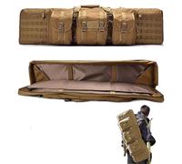 YLZBA Outdoor Long Rifle Case Tactical Gun Bag,Soft Padded Case Hunting Shooting Carry Case Heavy Duty Rifle Bag for Range Sports Storage and Transport(Brown,93cm)