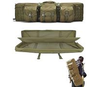 YLZBA Outdoor Long Rifle Case Tactical Gun Bag,Soft Padded Case Hunting Shooting Carry Case Heavy Duty Rifle Bag for Range Sports Storage and Transport(Green,140cm)