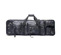 YLZBA Rifle Case Tactical Carbine Backpack,Long Soft Padded Rifle Cases Fishing Rod Bag Backpack Outdoor Gun Bag Sniper Holster with 4 Pouches(Black CP,100cm/39.4in)