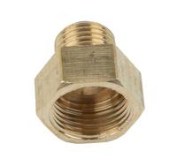 YLZCAM 2PCS Solar Pipe Connector Gold Female 3/8 Sae 45 Flare To 1/4 Male Npt Pipe Adapter Propane Natural Gas Joint Coupler Fitting