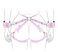 YM Bondage Harness, BDSM Sex Restraints Kit, Pink, Women's, Adults (18+) - Heterosexual Couples and Single Women, BDSM Equipment, Bondage Set