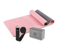 YM10 TPE Yoga Mat with KJ02 Brick and SJ02 Yoga Strap HMS TU