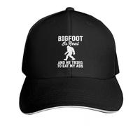 YMAEPXFH Bigfoot is Real and He Tired to Eat My Ass Sun Funny Luxury Brand Winter hat Men Women's Healthy Elegant Travel Young Surprise Quiet Marriage Meet