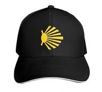 YMAEPXFH Camino de Santiago Symbol Large Yellow Scallop Shell Brand Man Military Tactical Derby hat Women's Men's Healthy Elegant Travel Young Surprise Quiet Marriage Meet