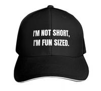 YMAEPXFH I'm not Short I'm Short White Bold Typography Hat Man for The Sun Luxury Woman Girl's Men's Healthy Elegant Travel Young Surprise Quiet Marriage Meet