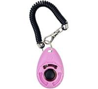 Ymantang 1pc Pink Clicker Easy to Use with Button Dog Training Accessories Strong and Long-Lasting,Training and Behavior Aids