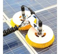 YMAOMAO Electric Solar Solar Panel Cleaning Tool, Telescopic Rod Pv Panel Wash Cleaning Machine, Double Head Solar Panel Cleaning Equipment Solar Cleaner Robot,Mains+LithiumBatteryVersion-3.5m