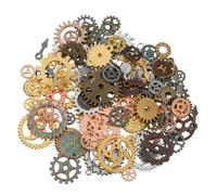 Ymapinc 100g Steam Punk Gear Charms, Metal Cogs for DIY Necklace