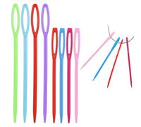 Ymapinc 100Pcs 7cm+9cm Large Eye Plastic Sewing Needles, Safety Colorful Yarn Needles for Crochet Sewing, Tapestry Plastic Darning Needle for Handmade DIY Crafts Weaving Tools